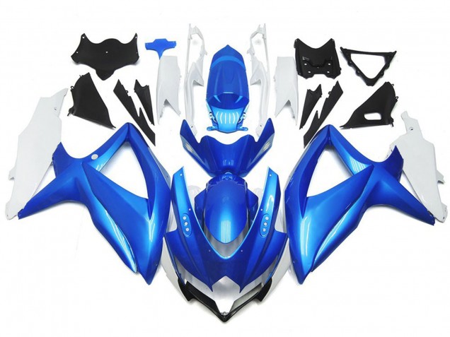 2008-2010 Light Blue and White Custom Style Suzuki GSXR 600-750 Motorcycle Fairings 2008-2010 Light Blue and White Custom Style Suzuki GSXR 600-750 Motorcycle Fairings