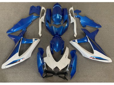 2008-2010 OEM Style Blue and White Suzuki GSXR 600-750 Motorcycle Fairings