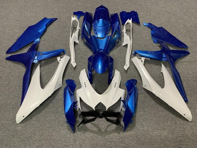 2008-2010 Pearl Blue and White Suzuki GSXR 600-750 Motorcycle Fairings 2008-2010 Pearl Blue and White Suzuki GSXR 600-750 Motorcycle Fairings