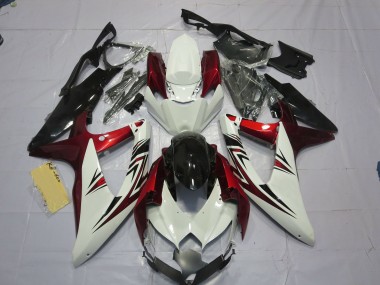 2008-2010 Red White Black Suzuki GSXR 600-750 Motorcycle Fairings