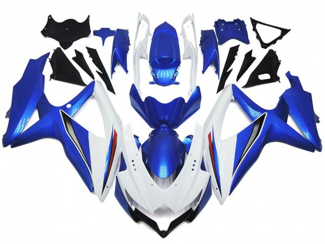 2008-2010 Shining Gloss White With Silver and blue Suzuki GSXR 600-750 Motorcycle Fairings 2008-2010 Shining Gloss White With Silver and blue Suzuki GSXR 600-750 Motorcycle Fairings