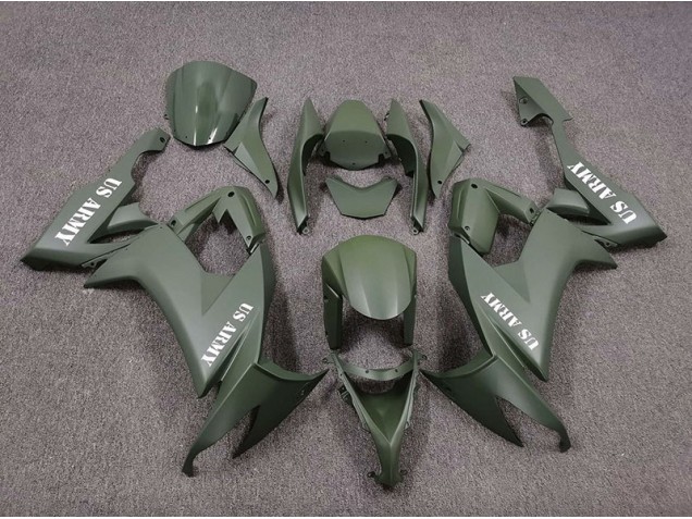 2008-2010 US Army Matte Green Kawasaki ZX10R Motorcycle Fairings 2008-2010 US Army Matte Green Kawasaki ZX10R Motorcycle Fairings
