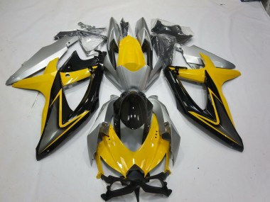 2008-2010 Yellow Black Suzuki GSXR 600-750 Motorcycle Fairings