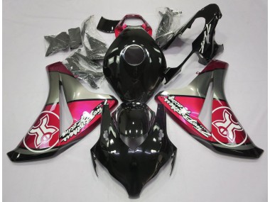 2008-2011 Candy Red on Black Custom Honda CBR1000RR Motorcycle Fairings