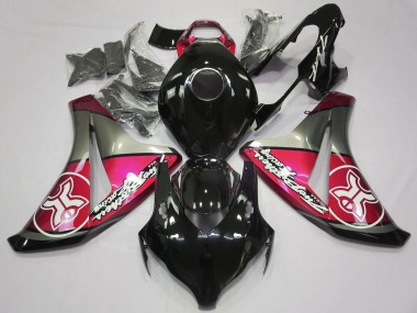 2008-2011 Candy Red on Black Custom Honda CBR1000RR Motorcycle Fairings