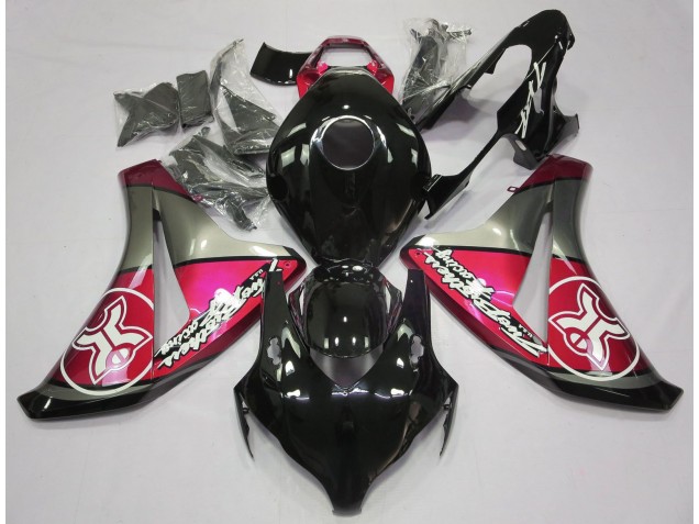 2008-2011 Candy Red on Black Custom Honda CBR1000RR Motorcycle Fairings 2008-2011 Candy Red on Black Custom Honda CBR1000RR Motorcycle Fairings