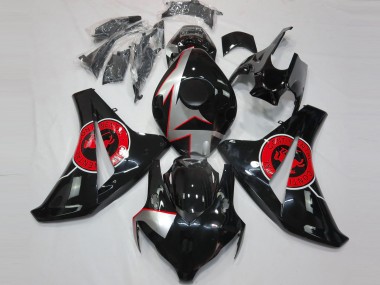 2008-2011 Gloss Black & Red Honda CBR1000RR Motorcycle Fairings