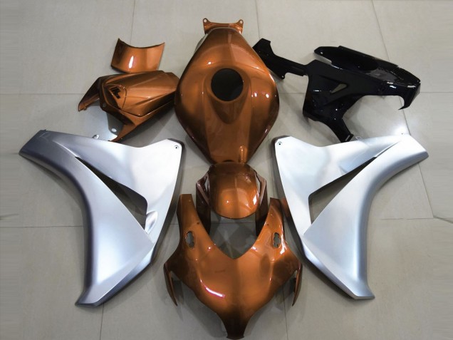2008-2011 Gloss Orange and Silver Honda CBR1000RR Motorcycle Fairings 2008-2011 Gloss Orange and Silver Honda CBR1000RR Motorcycle Fairings