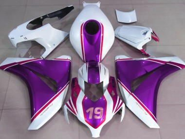 2008-2011 Gloss Purple and White Honda CBR1000RR Motorcycle Fairings