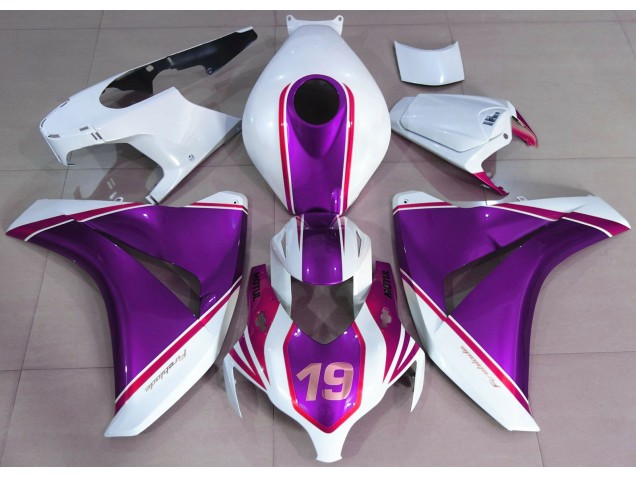 2008-2011 Gloss Purple and White Honda CBR1000RR Motorcycle Fairings 2008-2011 Gloss Purple and White Honda CBR1000RR Motorcycle Fairings