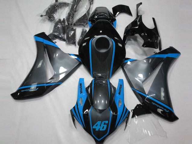 2008-2011 Gray Motul & Light Blue Honda CBR1000RR Motorcycle Fairings 2008-2011 Gray Motul & Light Blue Honda CBR1000RR Motorcycle Fairings