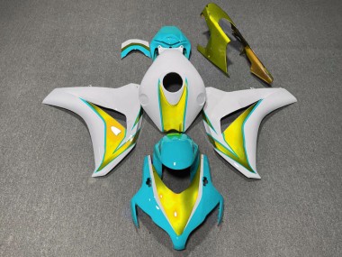 2008-2011 Light Blue and Gold Honda CBR1000RR Motorcycle Fairings
