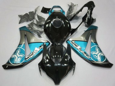 2008-2011 Light Blue on Black Custom Honda CBR1000RR Motorcycle Fairings