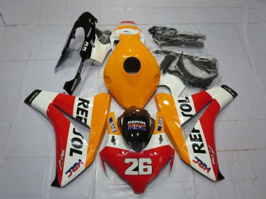2008-2011 Light Orange Repsol Honda CBR1000RR Motorcycle Fairings