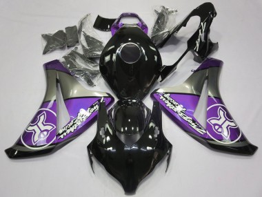 2008-2011 Purple on Black Custom Honda CBR1000RR Motorcycle Fairings