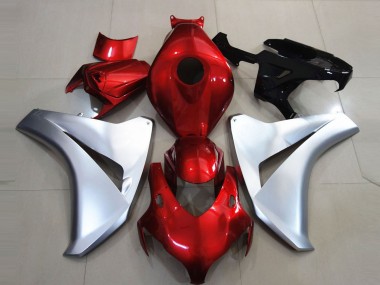2008-2011 Silver and Candy Apple Honda CBR1000RR Motorcycle Fairings