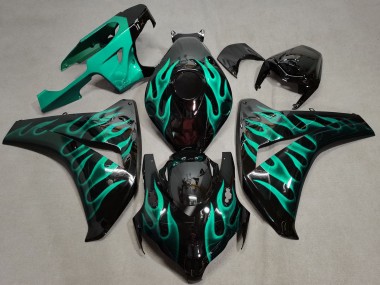 2008-2011 Teal Flame Honda CBR1000RR Motorcycle Fairings