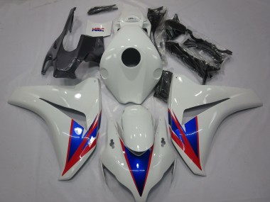 2008-2011 White Blue Red (w) logo Honda CBR1000RR Motorcycle Fairings
