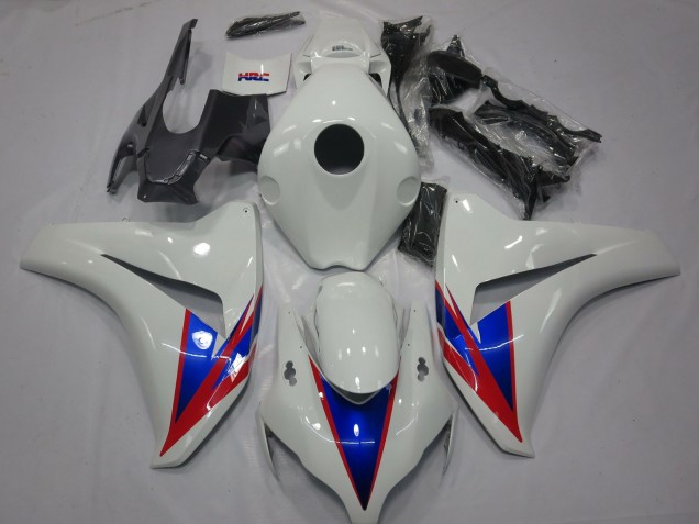 2008-2011 White Blue Red (w) logo Honda CBR1000RR Motorcycle Fairings