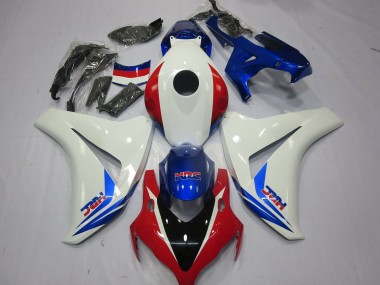 2008-2011 White Red and Blue Honda CBR1000RR Motorcycle Fairings