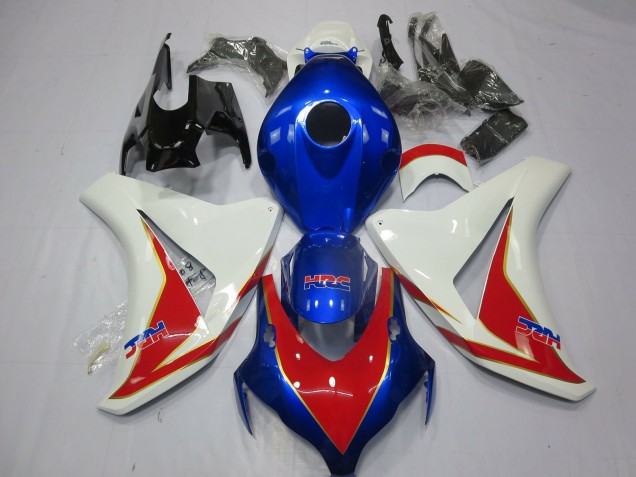 2008-2011 White Red and Deep Blue Honda CBR1000RR Motorcycle Fairings 2008-2011 White Red and Deep Blue Honda CBR1000RR Motorcycle Fairings