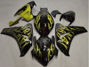 2008-2011 Yellow Flame Honda CBR1000RR Motorcycle Fairings