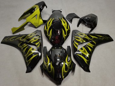 2008-2011 Yellow Flame Honda CBR1000RR Motorcycle Fairings
