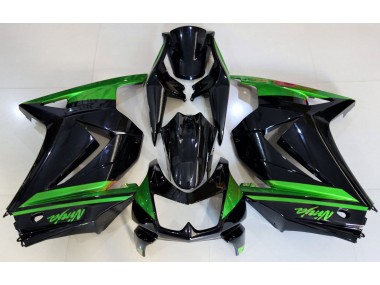 2008-2013 Gloss Black & Green Kawasaki Ninja 250 Motorcycle Fairings