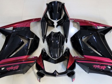 2008-2013 Gloss Black & Red Kawasaki Ninja 250 Motorcycle Fairings