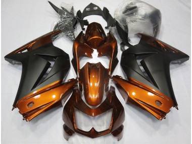 2008-2013 Orange and Matte Black Kawasaki Ninja 250 Motorcycle Fairings