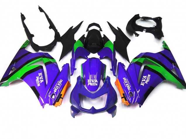 2008-2013 Purple Green and black Kawasaki Ninja 250 Motorcycle Fairings 2008-2013 Purple Green and black Kawasaki Ninja 250 Motorcycle Fairings
