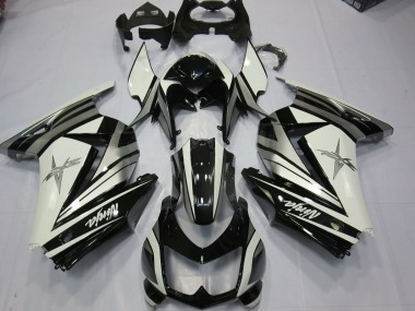 2008-2013 White Silver Star Kawasaki Ninja 250 Motorcycle Fairings