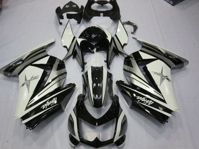2008-2013 White Silver Star Kawasaki Ninja 250 Motorcycle Fairings 2008-2013 White Silver Star Kawasaki Ninja 250 Motorcycle Fairings