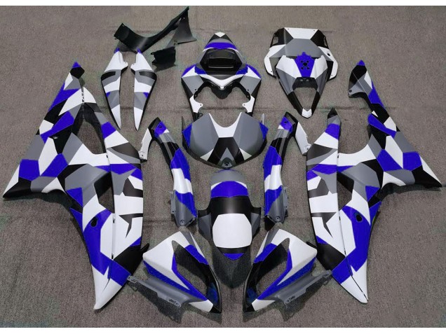 2008-2016 Blue Camo Plain Yamaha R6 Motorcycle Fairings 2008-2016 Blue Camo Plain Yamaha R6 Motorcycle Fairings