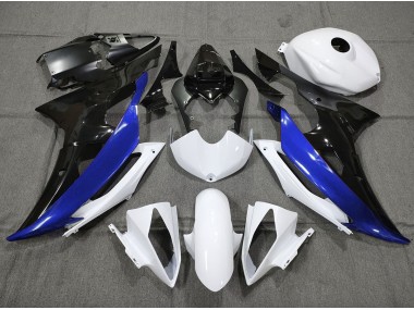 2008-2016 Custom Blue Black and White Yamaha R6 Motorcycle Fairings