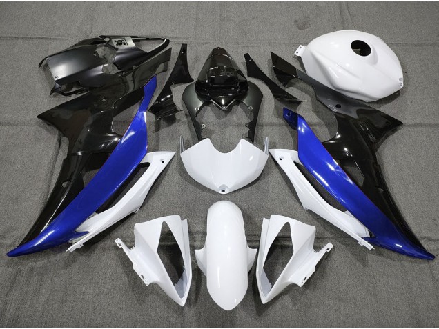 2008-2016 Custom Blue Black and White Yamaha R6 Motorcycle Fairings 2008-2016 Custom Blue Black and White Yamaha R6 Motorcycle Fairings