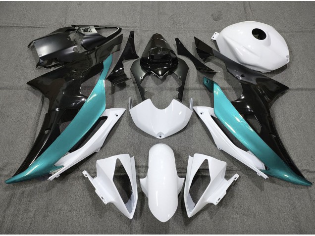 2008-2016 Custom LightBlue Black and White Yamaha R6 Motorcycle Fairings 2008-2016 Custom LightBlue Black and White Yamaha R6 Motorcycle Fairings