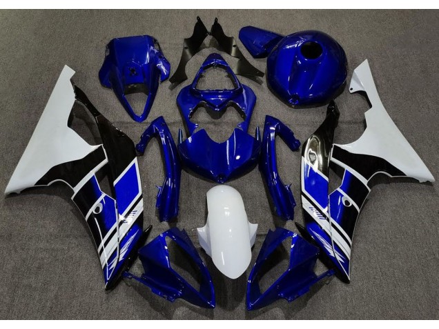 2008-2016 Dark Blue and White Custom Yamaha R6 Motorcycle Fairings 2008-2016 Dark Blue and White Custom Yamaha R6 Motorcycle Fairings