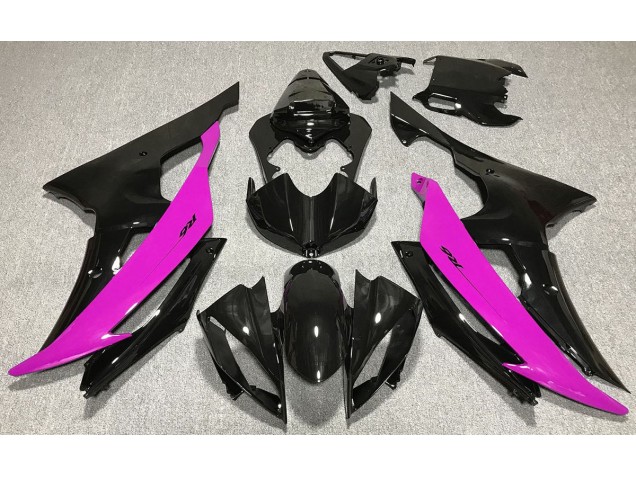 2008-2016 Gloss Black & Pink Yamaha R6 Motorcycle Fairings 2008-2016 Gloss Black & Pink Yamaha R6 Motorcycle Fairings