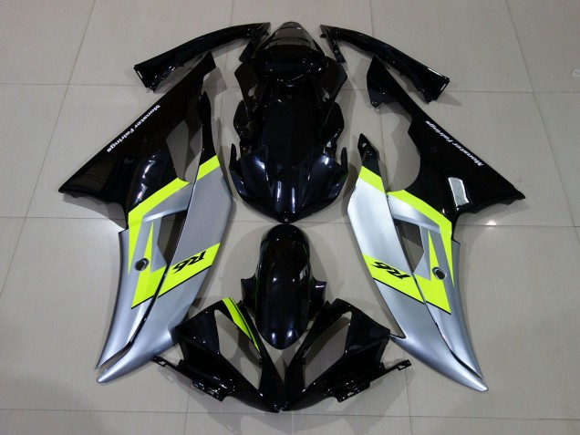 2008-2016 Gloss Black & Silver Yamaha R6 Motorcycle Fairings 2008-2016 Gloss Black & Silver Yamaha R6 Motorcycle Fairings