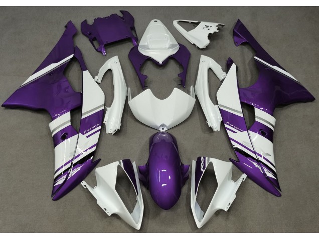 2008-2016 Gloss White and Purple OEM Style Yamaha R6 Motorcycle Fairings 2008-2016 Gloss White and Purple OEM Style Yamaha R6 Motorcycle Fairings
