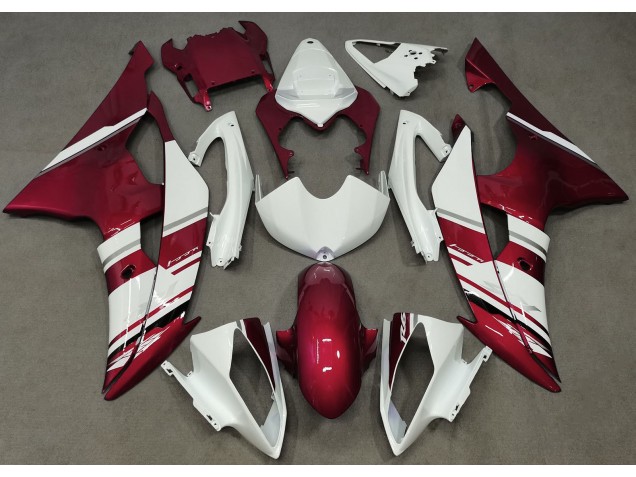 2008-2016 Gloss White and Red OEM Style Yamaha R6 Motorcycle Fairings 2008-2016 Gloss White and Red OEM Style Yamaha R6 Motorcycle Fairings
