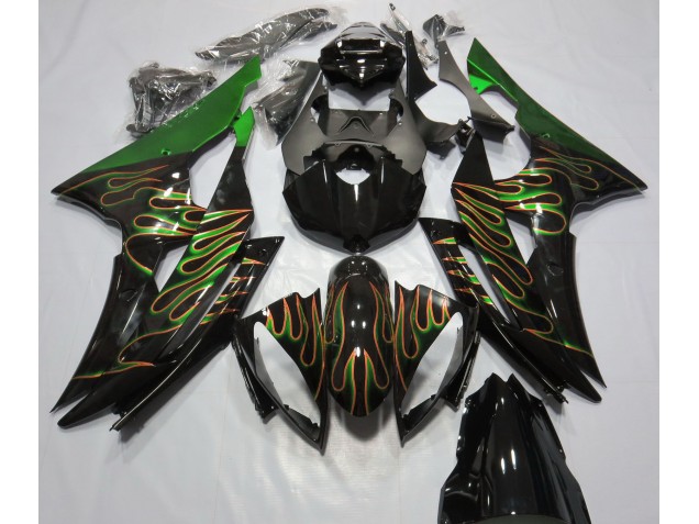 2008-2016 Green Flame Yamaha R6 Motorcycle Fairings 2008-2016 Green Flame Yamaha R6 Motorcycle Fairings