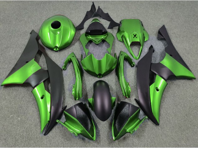 2008-2016 Green and Matte Black Yamaha R6 Motorcycle Fairings 2008-2016 Green and Matte Black Yamaha R6 Motorcycle Fairings