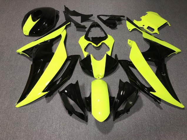 2008-2016 High Viz and Black Custom Yamaha R6 Motorcycle Fairings 2008-2016 High Viz and Black Custom Yamaha R6 Motorcycle Fairings