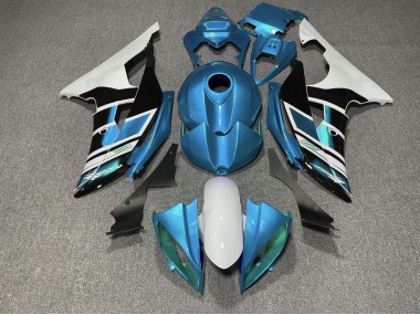 2008-2016 Light Blue Black and White OEM Style Yamaha R6 Motorcycle Fairings