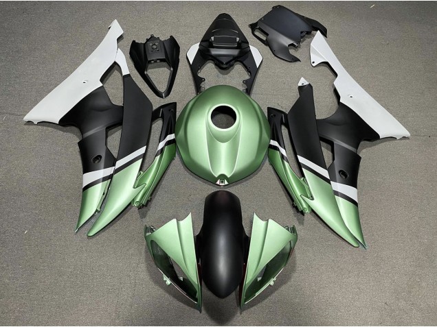 2008-2016 Matte Black and Green Yamaha R6 Motorcycle Fairings 2008-2016 Matte Black and Green Yamaha R6 Motorcycle Fairings