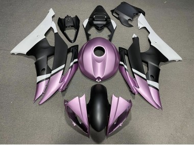 2008-2016 Matte Black and Light Purple Yamaha R6 Motorcycle Fairings