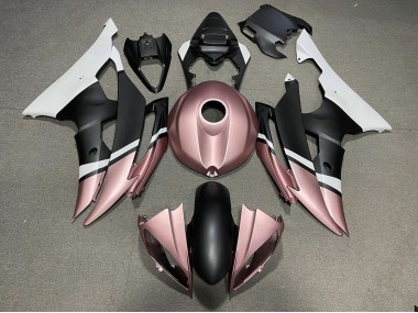 2008-2016 Matte Black and Rose Gold Yamaha R6 Motorcycle Fairings