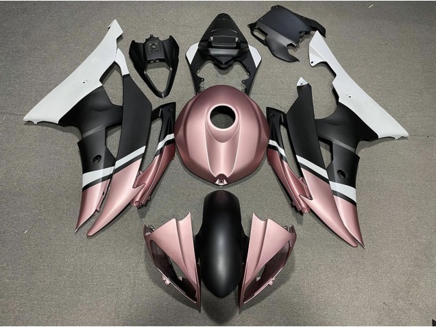 2008-2016 Matte Black and Rose Gold Yamaha R6 Motorcycle Fairings 2008-2016 Matte Black and Rose Gold Yamaha R6 Motorcycle Fairings
